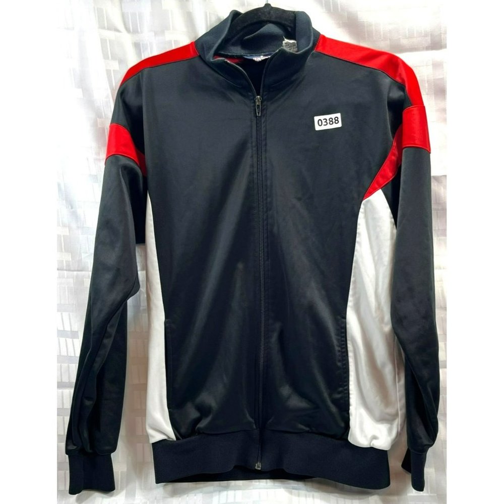 herman's, men jacket, long sleeve, size m, color black, red, white, 60% polyeste